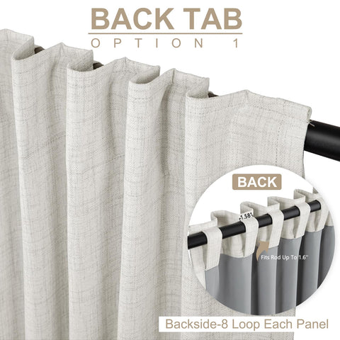 Embalaje de 100% Blackout Shield para cortinas de lino beige