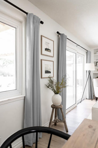 Tejido lino de 100% Blackout Shield con textura elegante