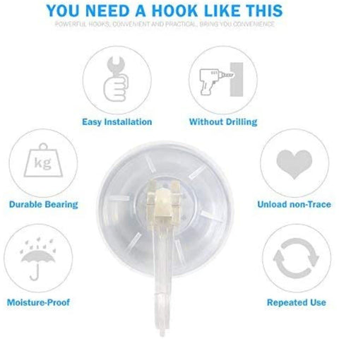 Gancho de succión 1st Choice adherencia firme en vidrio