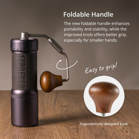 1Zpresso J-Ultra diseño elegante y ergonómico para uso diario.