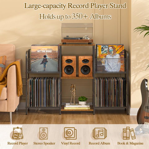 3ingseagulls estante para vinilos con gran capacidad para 350+ discos.