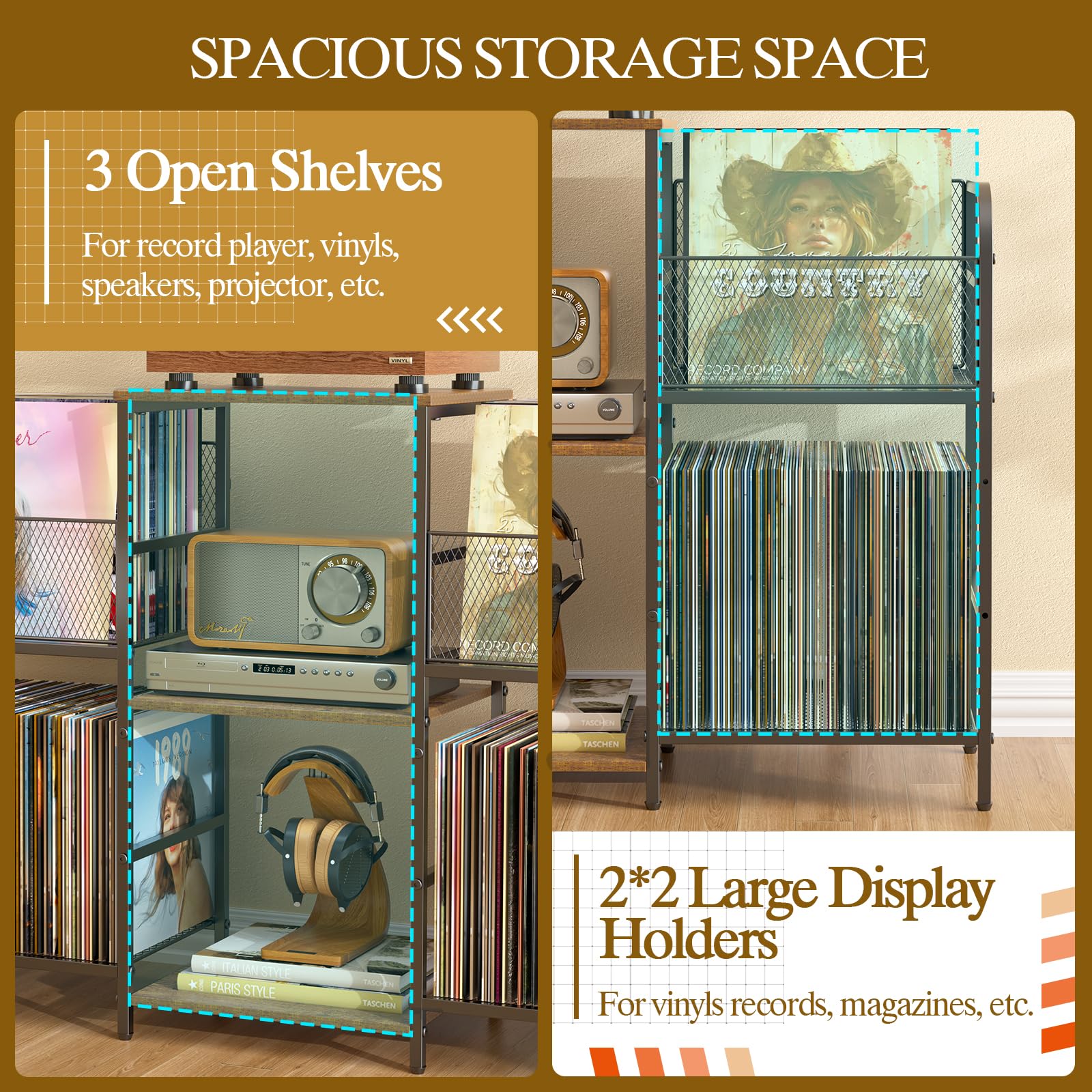 3ingseagulls estructura resistente de MDF y metal para uso duradero.