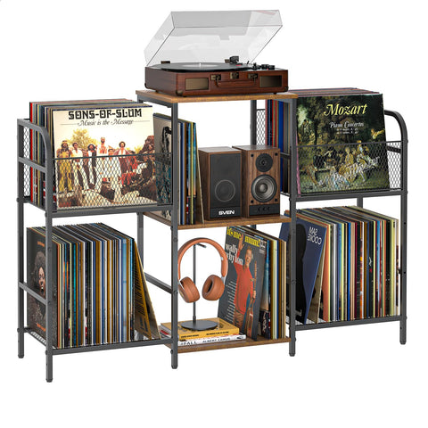 3ingseagulls exhibición de tocadiscos con almacenamiento integrado.