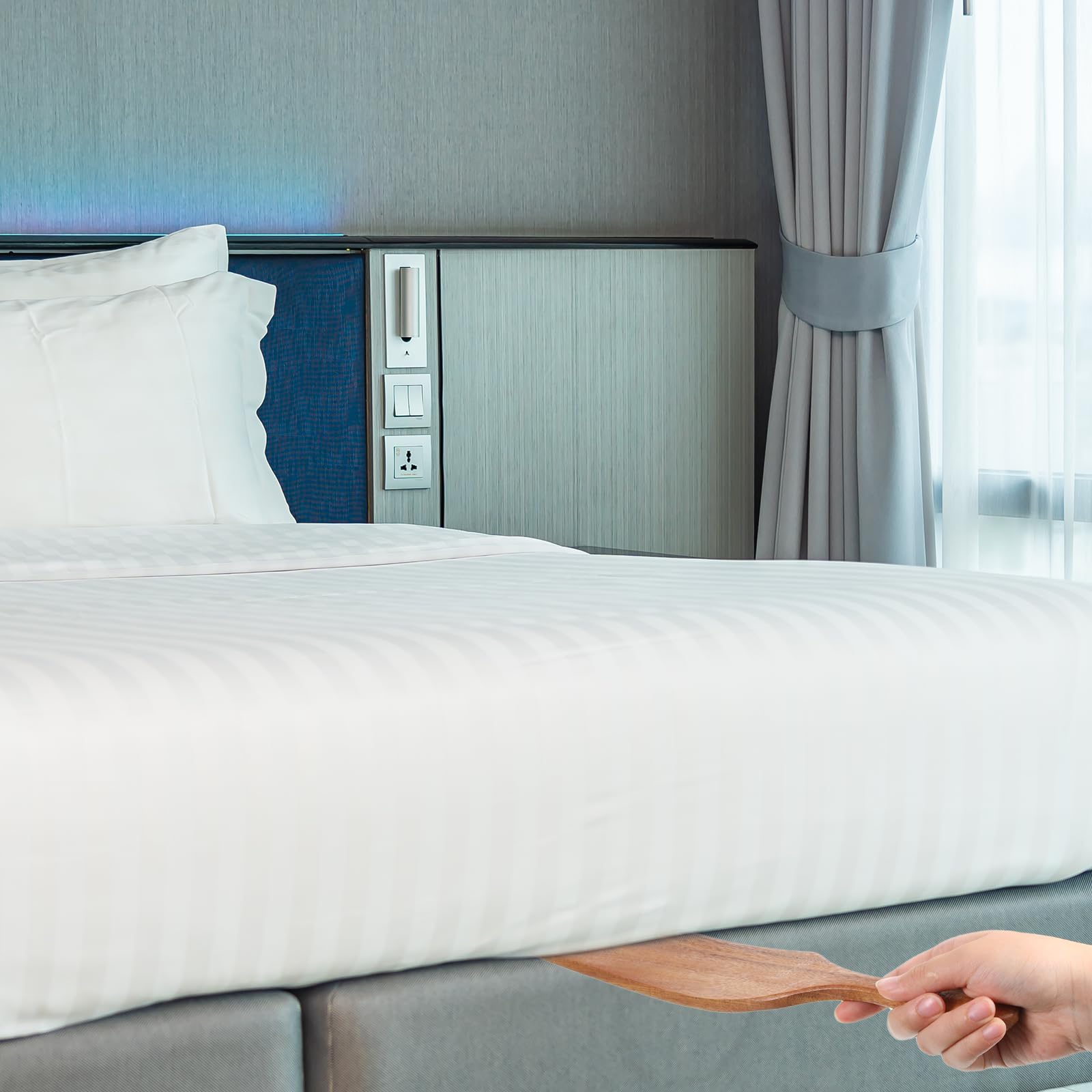 Aeaocvo acabado madera natural, superficie lisa que cuida las sábanas.