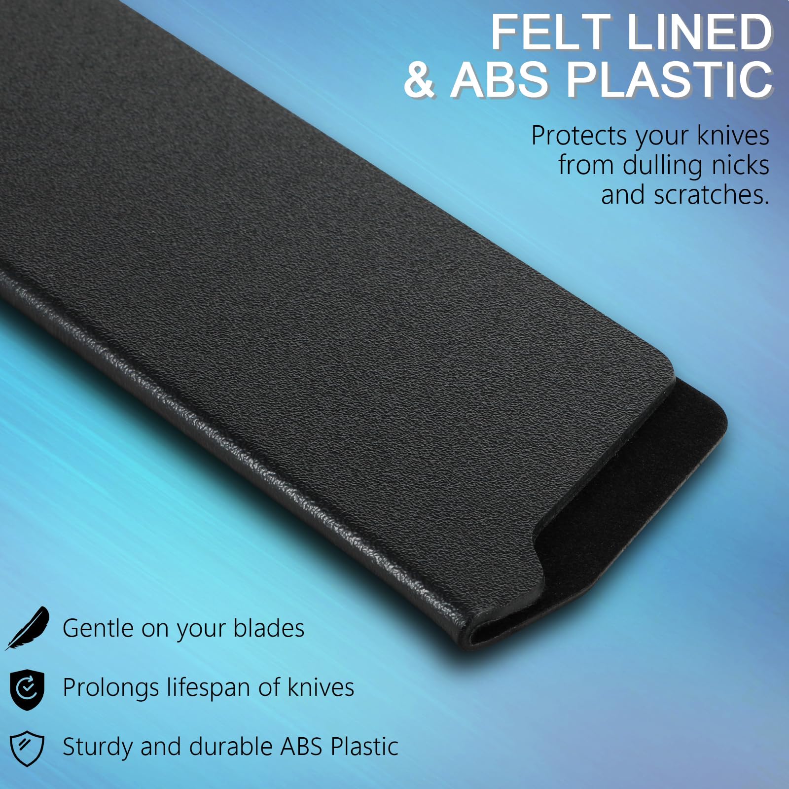 Aeaocvo apertura en ángulo facilita liberar y guardar cuchillos en segundos.