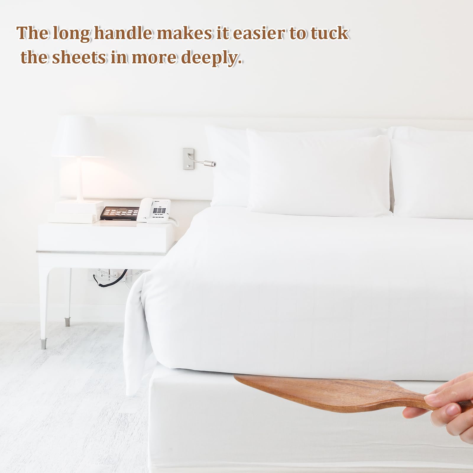 Aeaocvo herramienta cama madera, diseño ergonómico para uso con una mano.