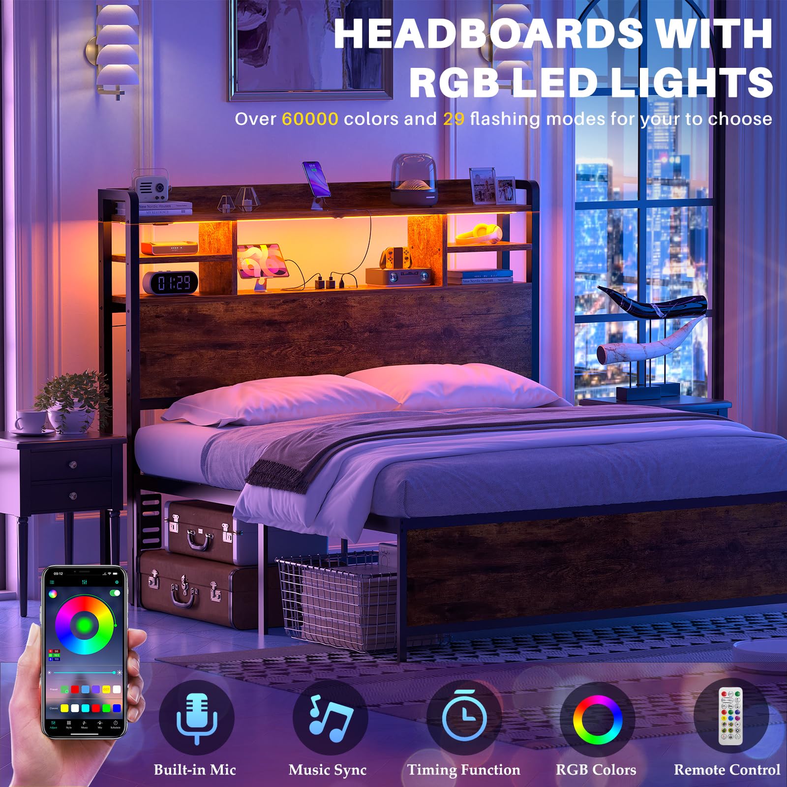 Aheaplus cabecera de cama doble montaje sencillo con instrucciones claras.