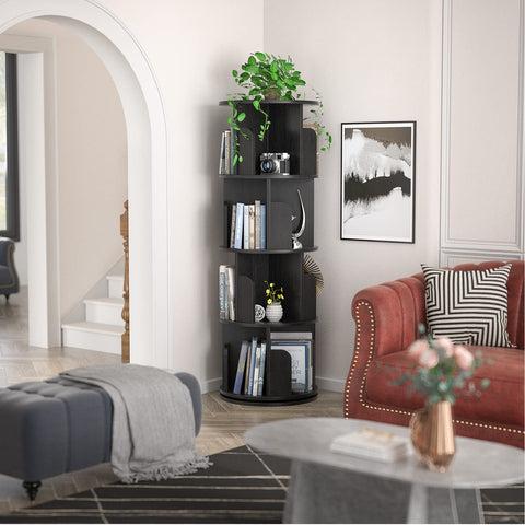 Aheaplus estantería 4 niveles, gran capacidad para libros y objetos.