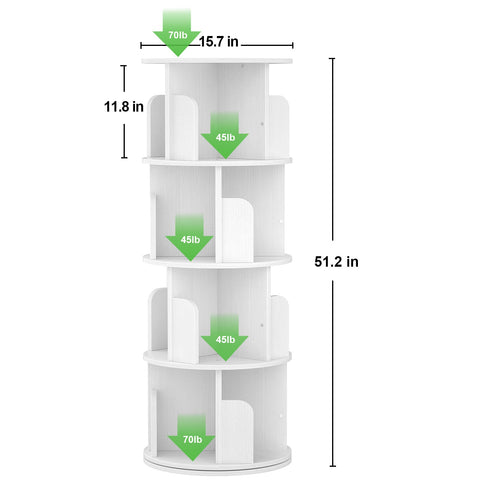 Aheaplus estantería 4 niveles, capacidad para libros y objetos.