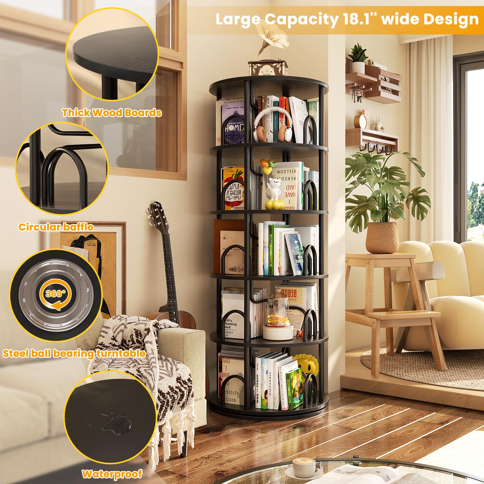 Aheaplus Montaje fácil, cinco niveles ajustables para adaptar altura.