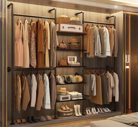 Aheaplus tubo de ropa colgante para ropa organizada y accesible.