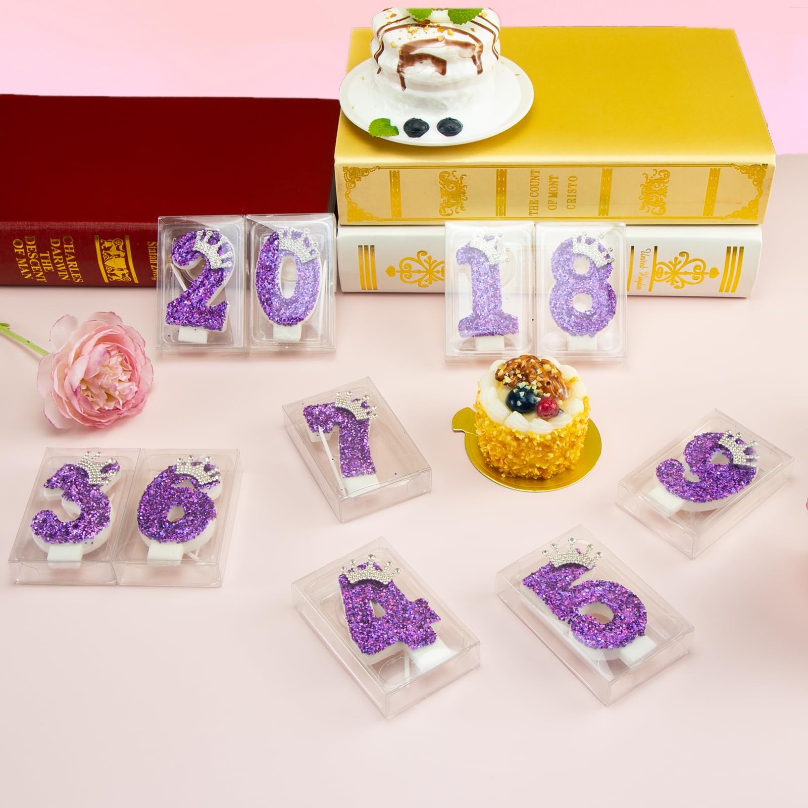 Regalo AKURIEEY de vela numero 9 para cumpleaños y aniversarios.