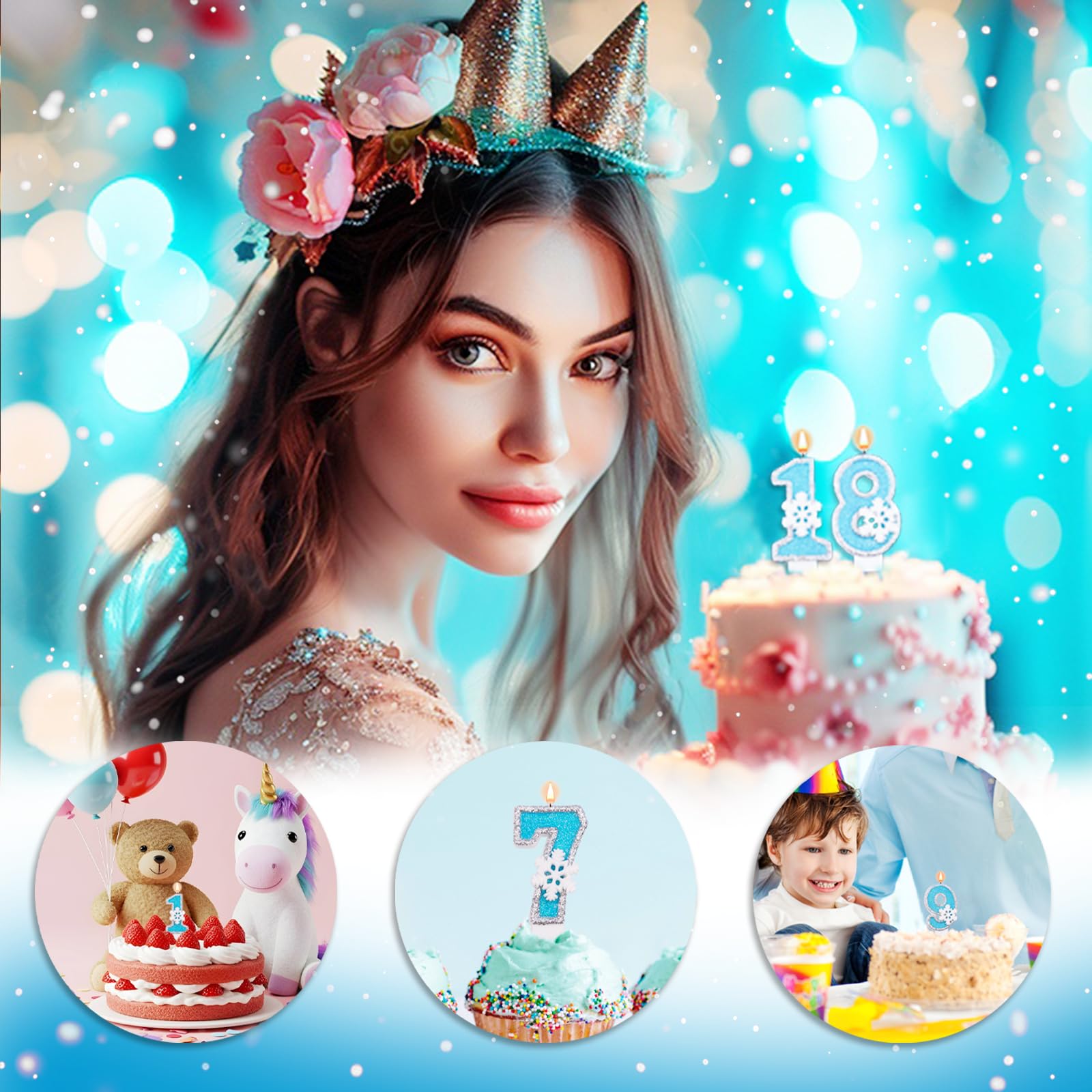 Soporte estable para velas AKURIEEY, fácil colocación en pasteles y cupcakes