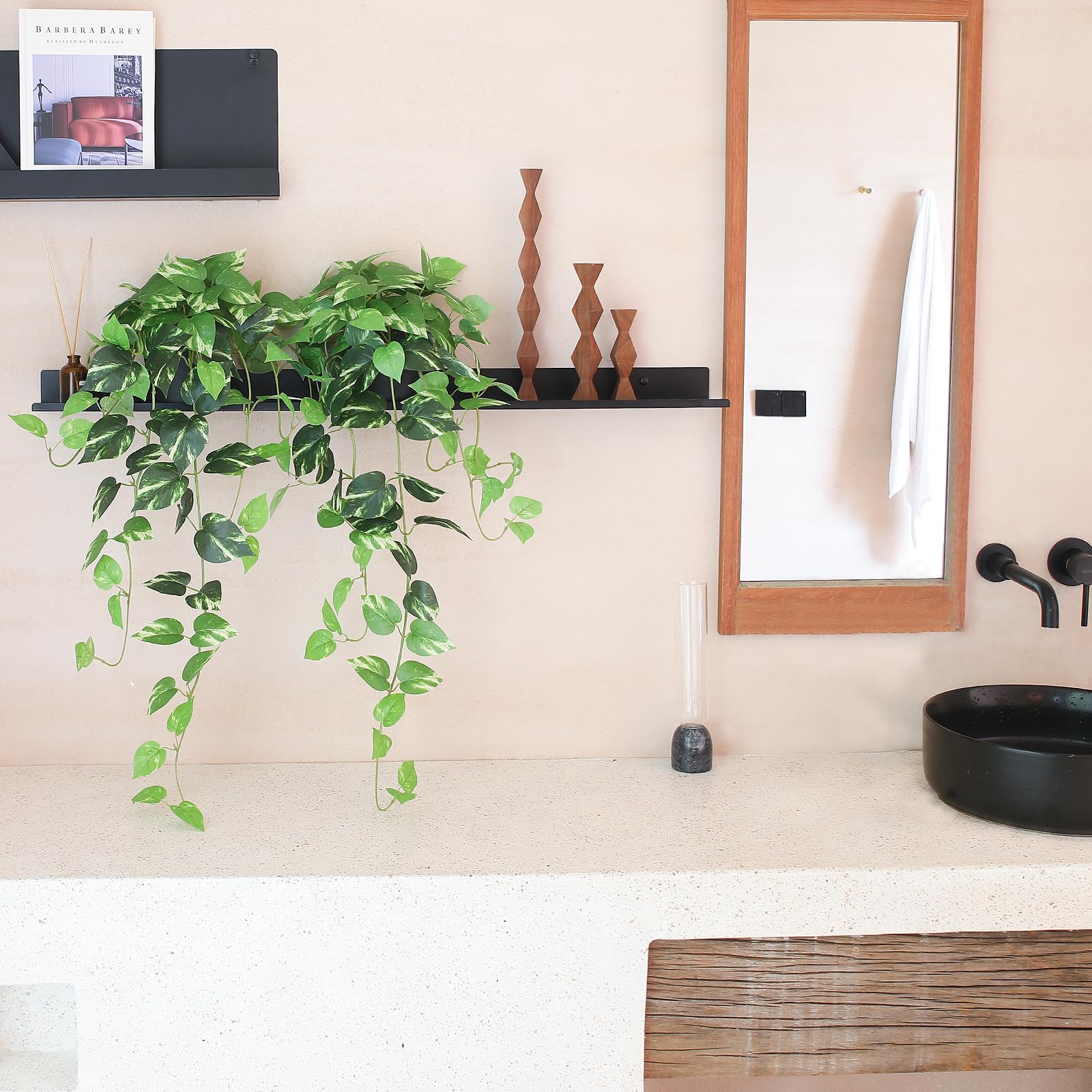 Alyptus Pothos decorativo para oficina con color verde dorado.