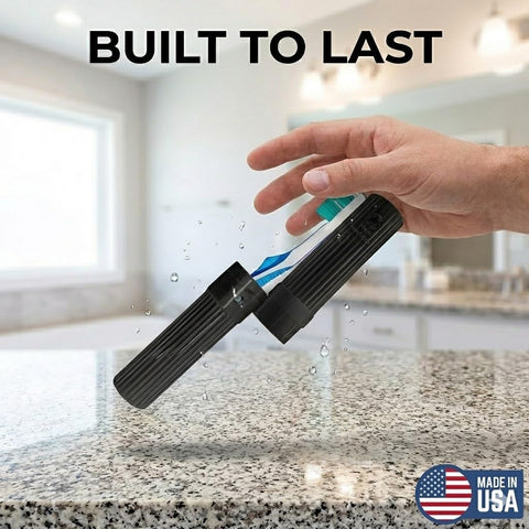 Portacepillos con hoyos de ventilación para secado más rápido