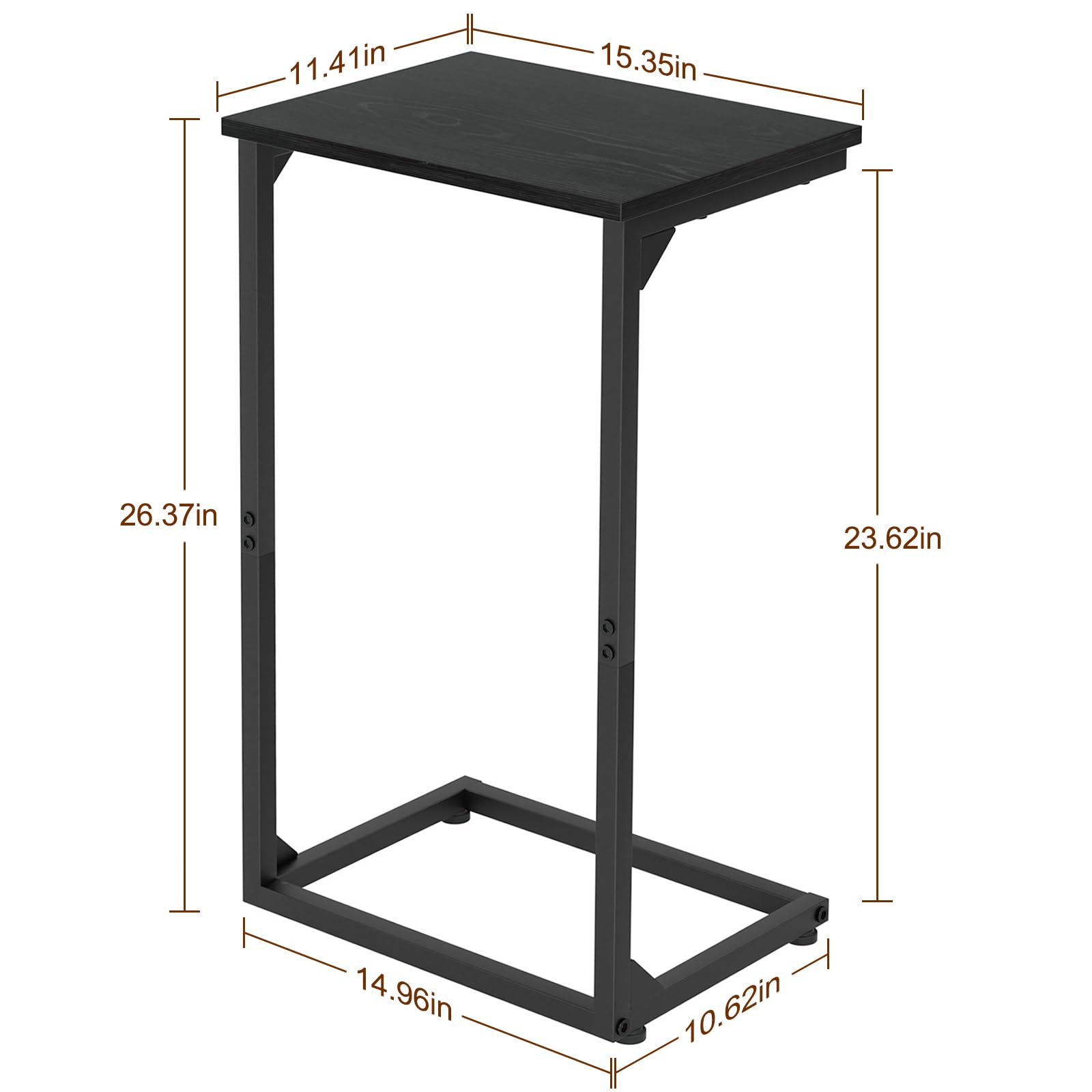 AMHANCIBLE base de metal negro, marco estable para bebidas y snack.