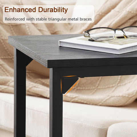 AMHANCIBLE ensamblaje fácil de mesa lateral en forma de C