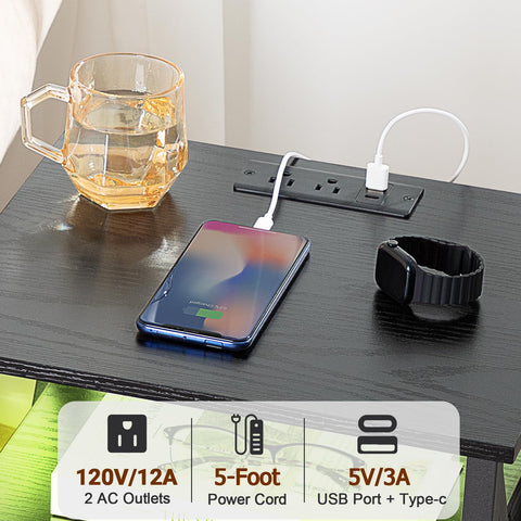 AMHANCIBLE medidas de la mesita de noche para planificación del espacio