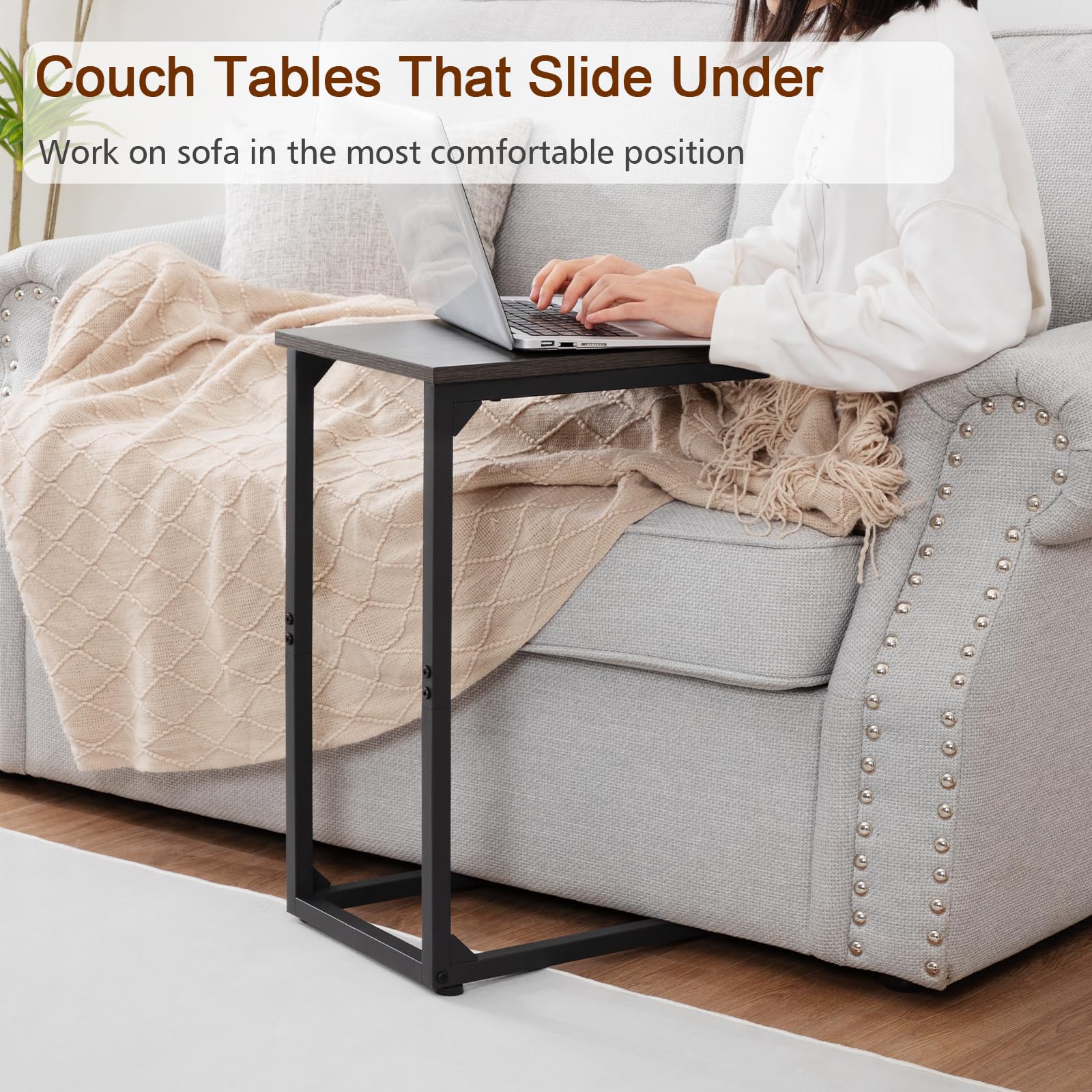 AMHANCIBLE tabla superior de madera rústica y acero negro, estilo industrial elegante.