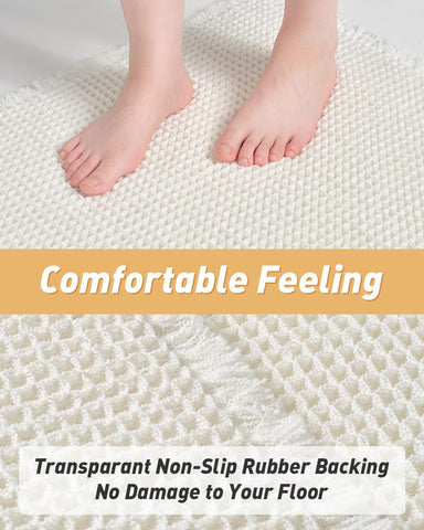 AMOAMI alfombra baño waffle con diseño 3D y tacto suave