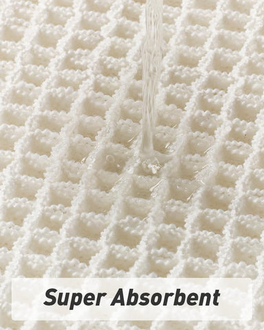 AMOAMI alfombra baño waffle con base de goma transparente antideslizante