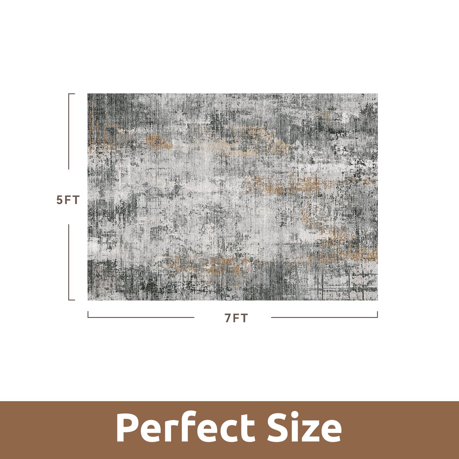 Alfombra AMOAMI tacto ultra suave gris, ideal para pies descalzos.