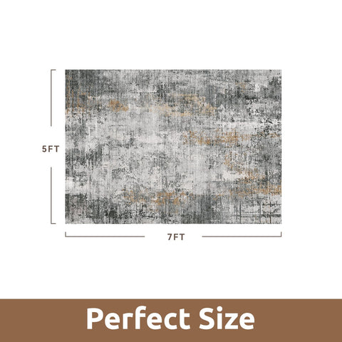 Alfombra AMOAMI tacto ultra suave gris, ideal para pies descalzos.