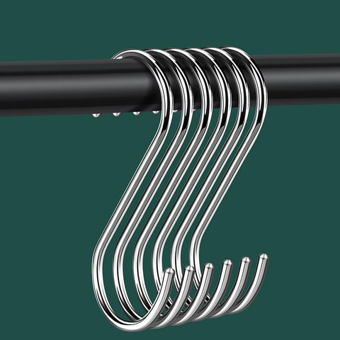 AMZFULY ganchos en forma de S 3,5 pulgadas para utensilios de cocina, organización eficiente