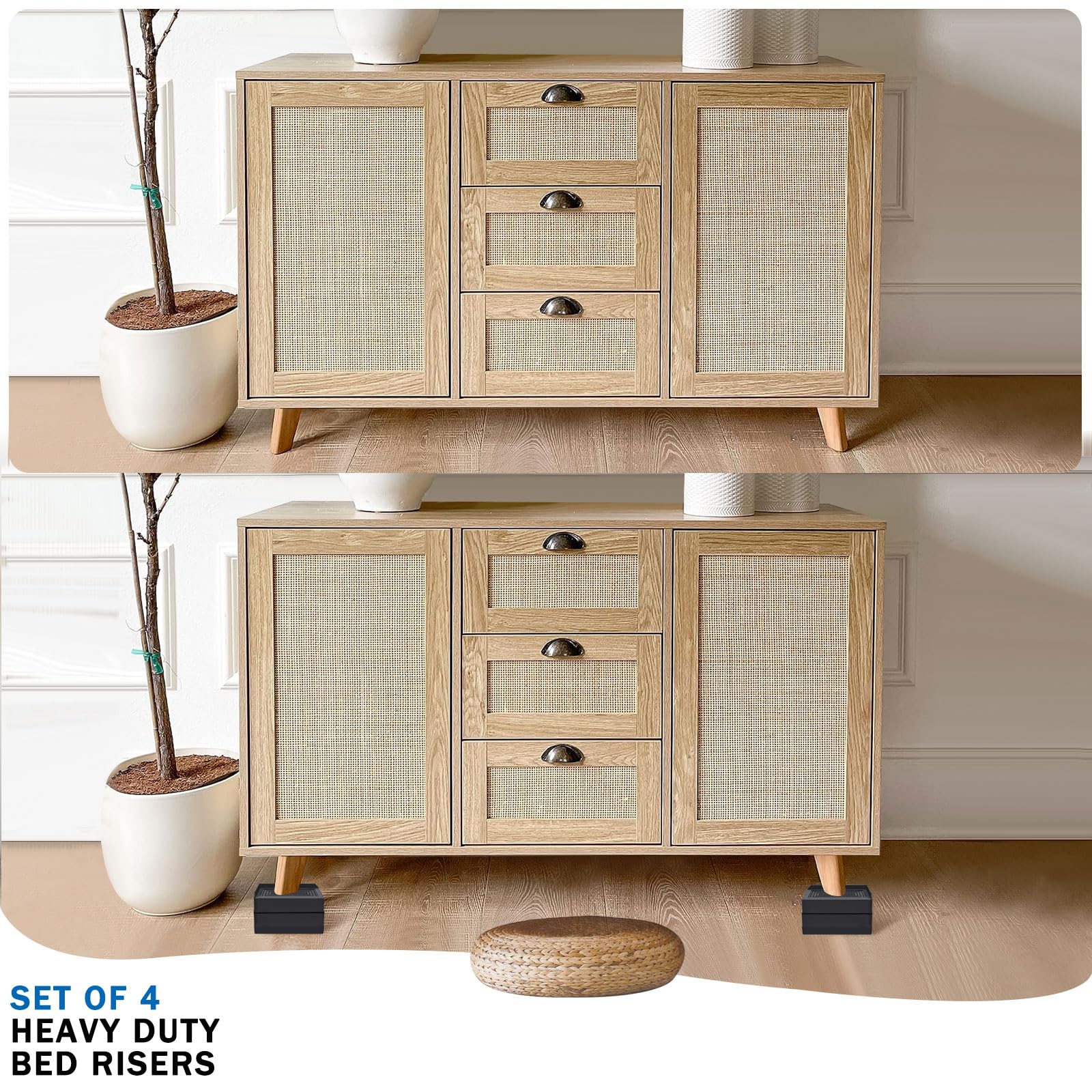 ANNKUT alzadores no deslizantes con TPU protegen el suelo.