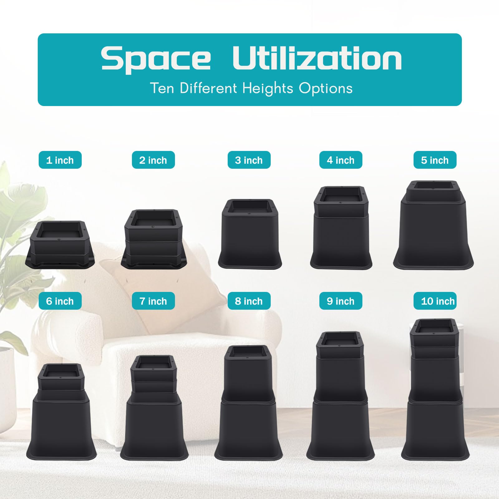 ANNKUT: espacio de almacenamiento bajo la cama gracias a la elevación.