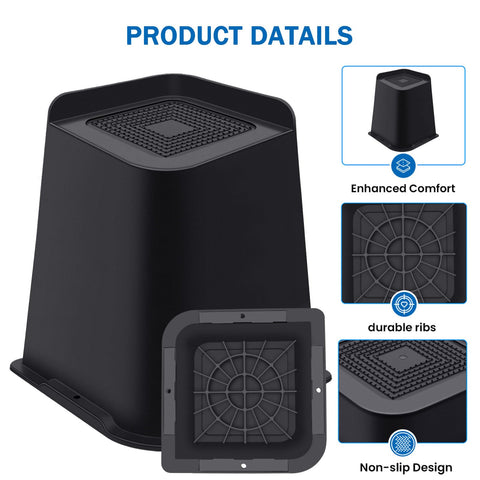 ANNKUT elevadores con base de TPU protegen el suelo y reducen ruido.