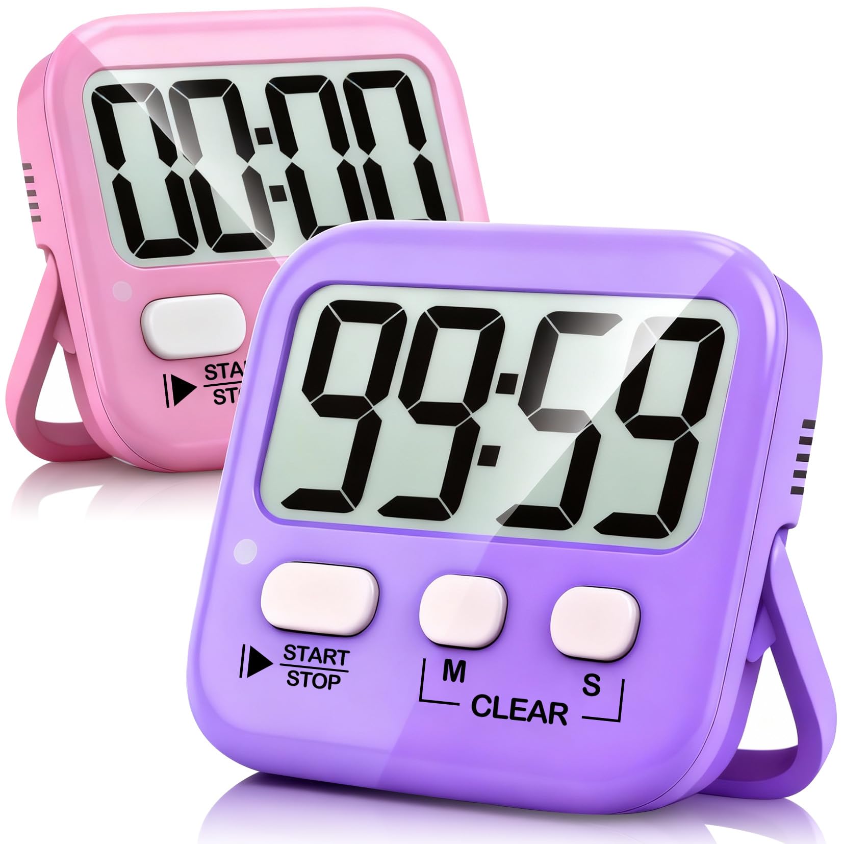 Antonki dos temporizadores digitales imantados para cocina, ideal para control de tiempos de cocción.