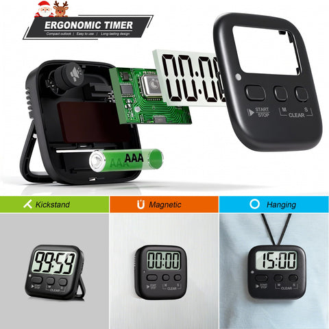 Antonki temporizador magnético con alarma audible para cocina y horneado.