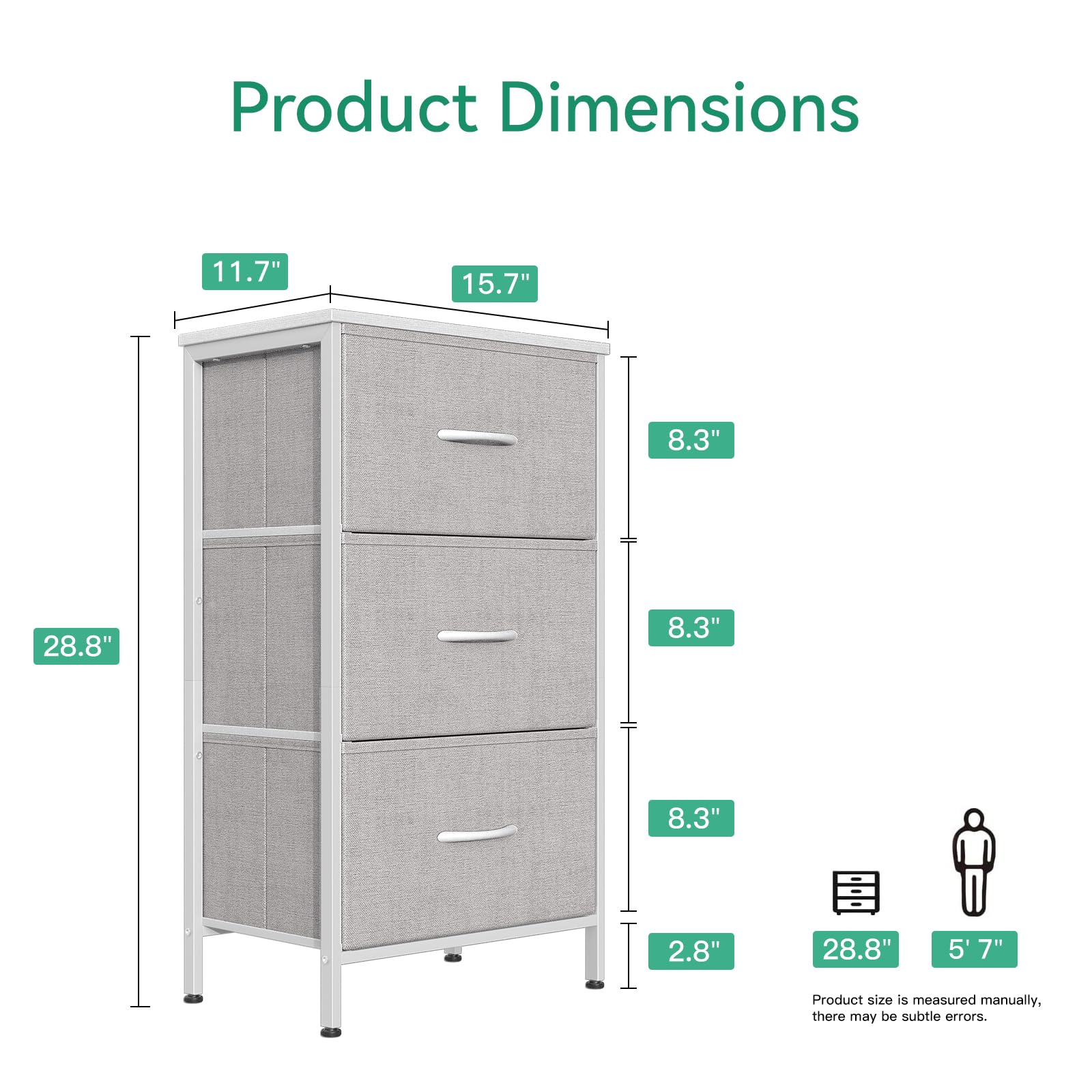 Comoda AODK, tapa de madera, aporta estilo y superficie estable para objetos.