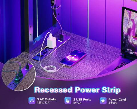 AODK Escritorio L soporte CPU para orden y ventilación