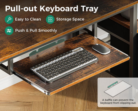 AODK estante para impresora y espacio lateral para suministros.