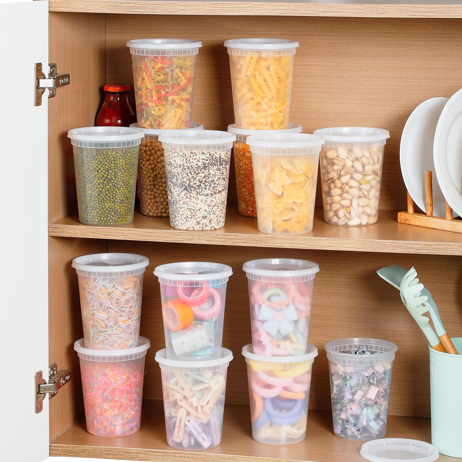 AOZITA juego-contenedores-32oz-para-llevar, picnic y reuniones.