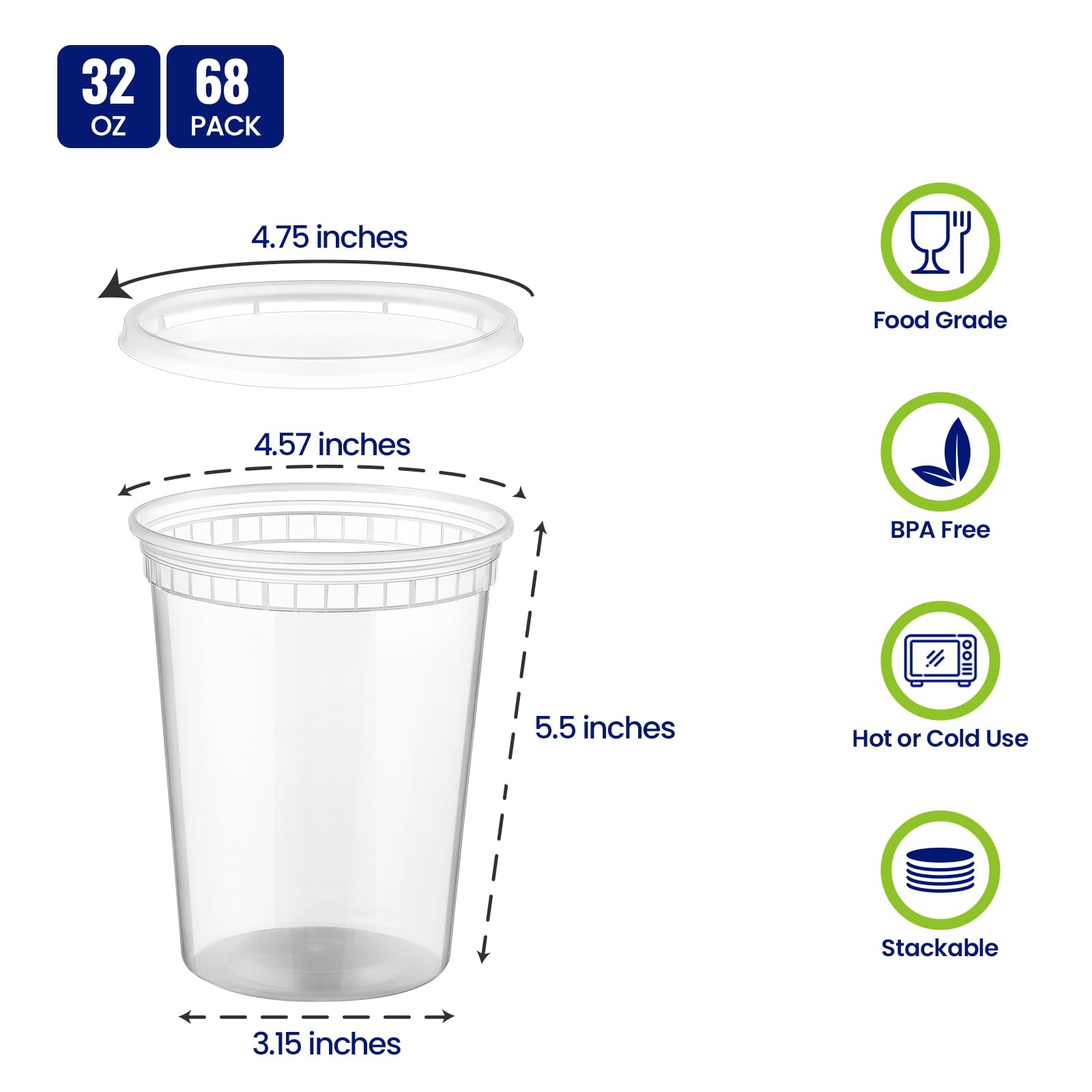 AOZITA tapas-hermeticas-32oz, cierre seguro para conservar frescura.