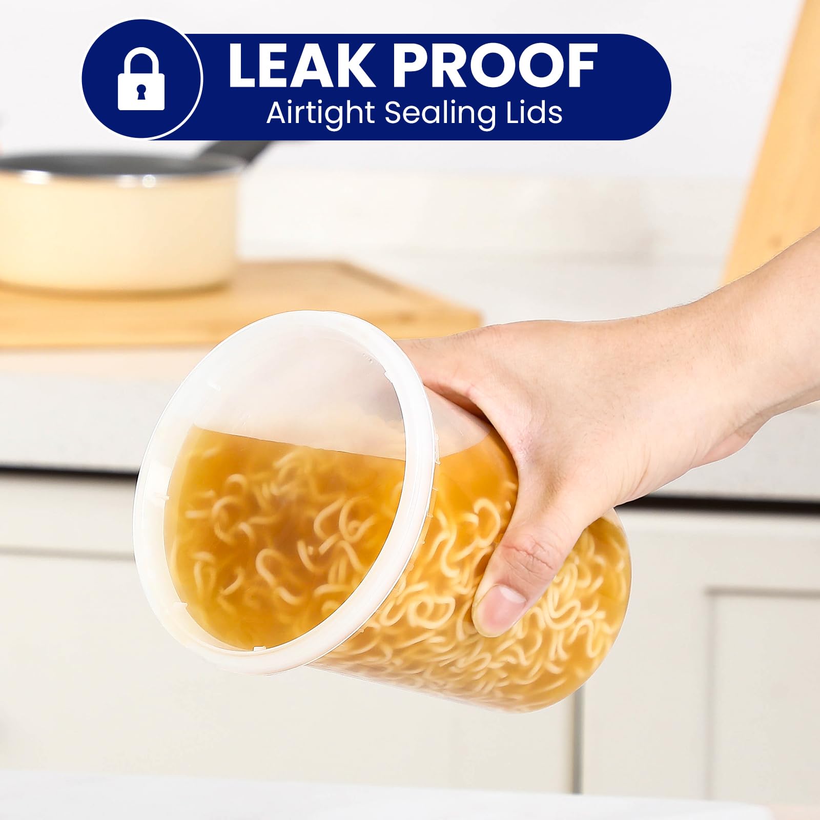 AOZITA uso-multifuncional-32oz, ideal para sopas, ensaladas y comidas para llevar.