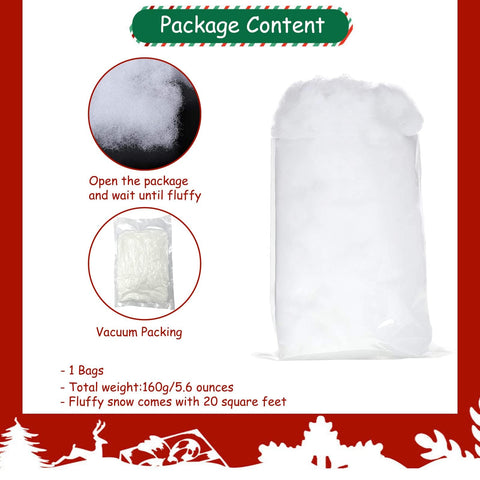 Apragaz Nieve artificial densa y suave crea efecto tridimensional en decoraciones.