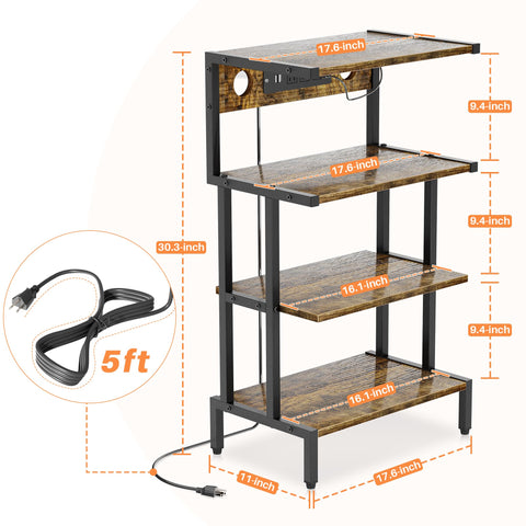 Aquzee estante de 4 niveles para dispositivos y consolas en casa.