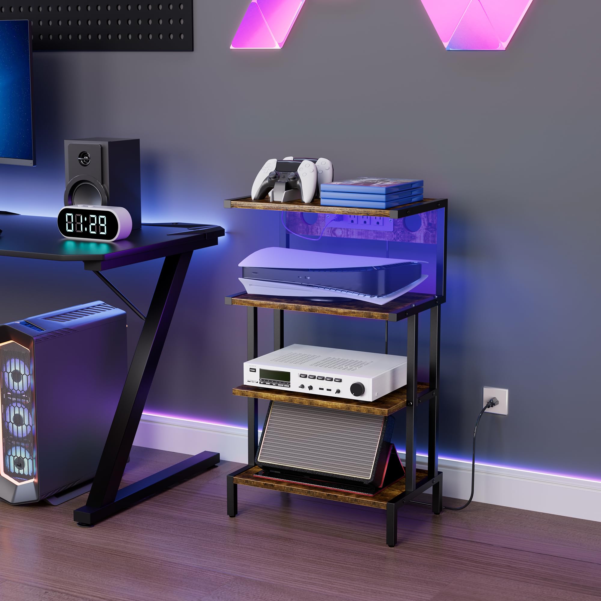 Aquzee mueble de madera y tubo de metal, diseño estable y duradero.