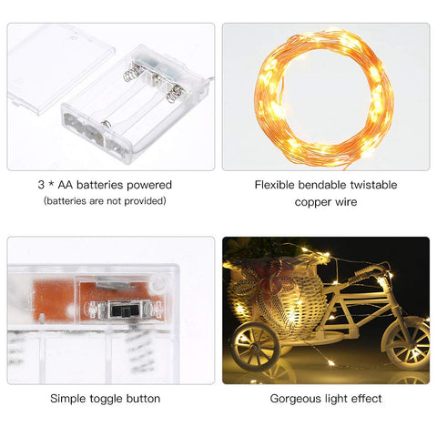 Ariceleo caja de baterías transparente para ocultar la fuente de luz