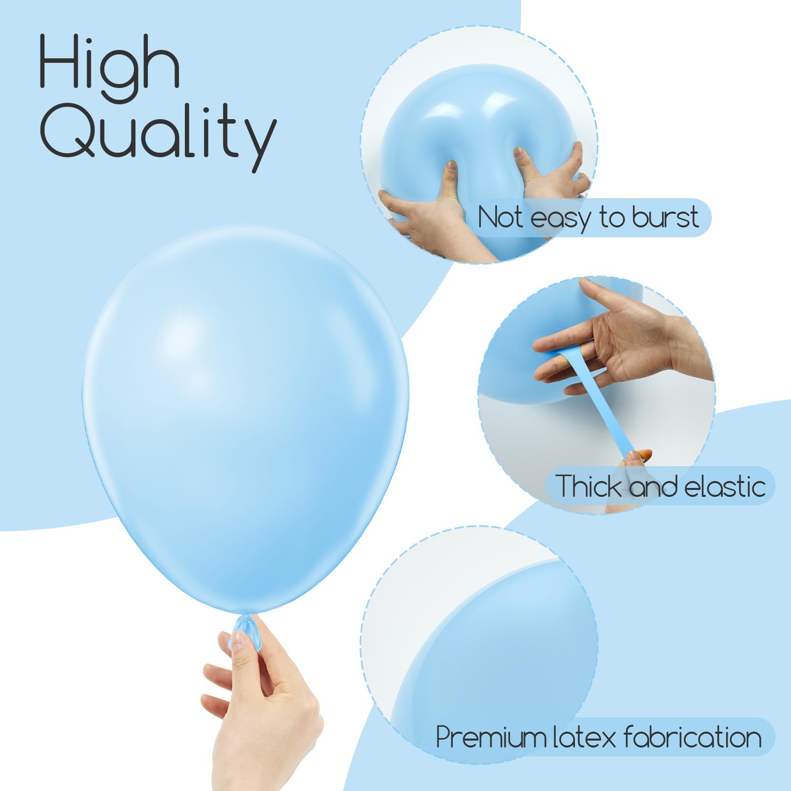 Globos Awenztech azul claro de 12 pulgadas para garland.