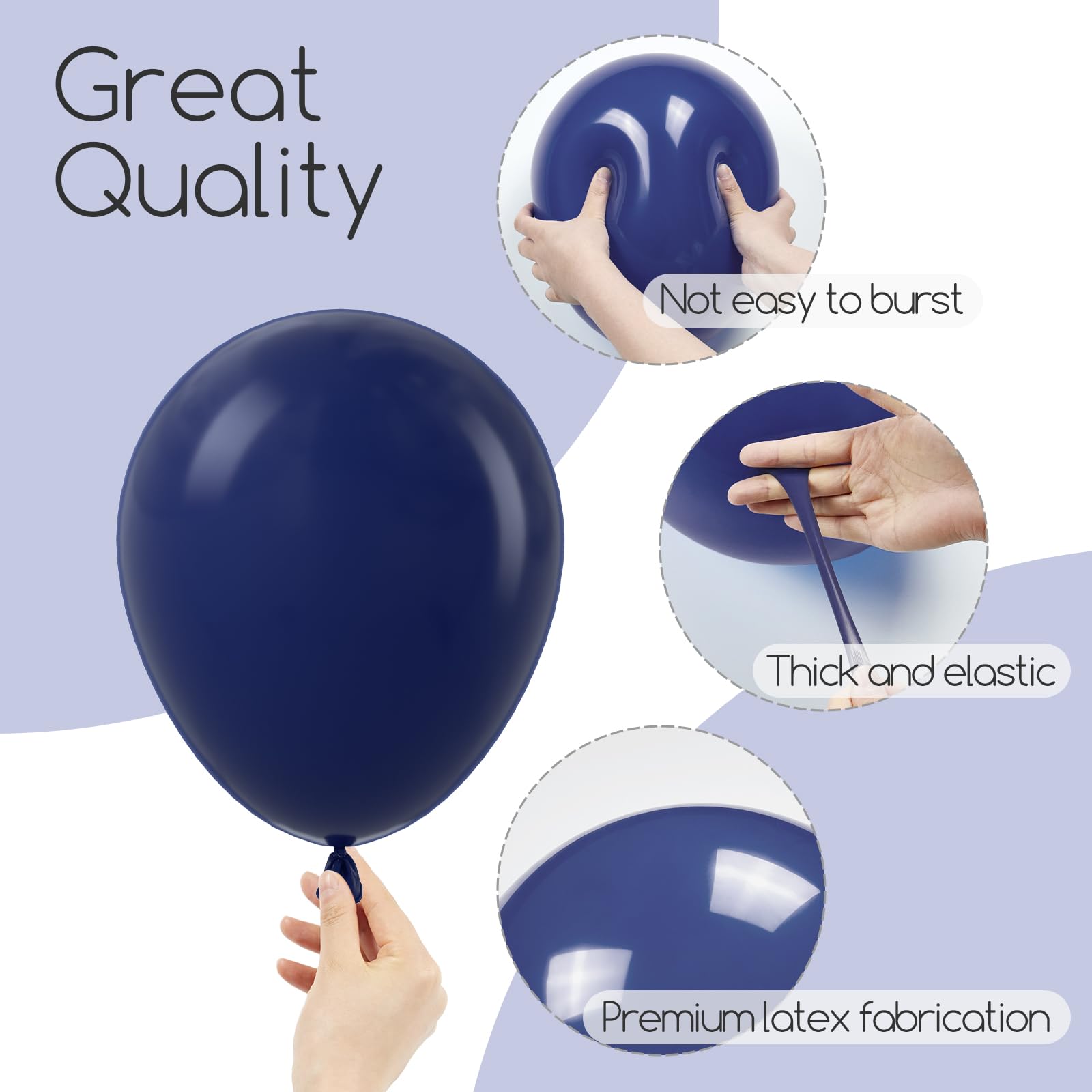 Awenztech globos azul marino de 10 pulgadas para rellenar huecos en arcos