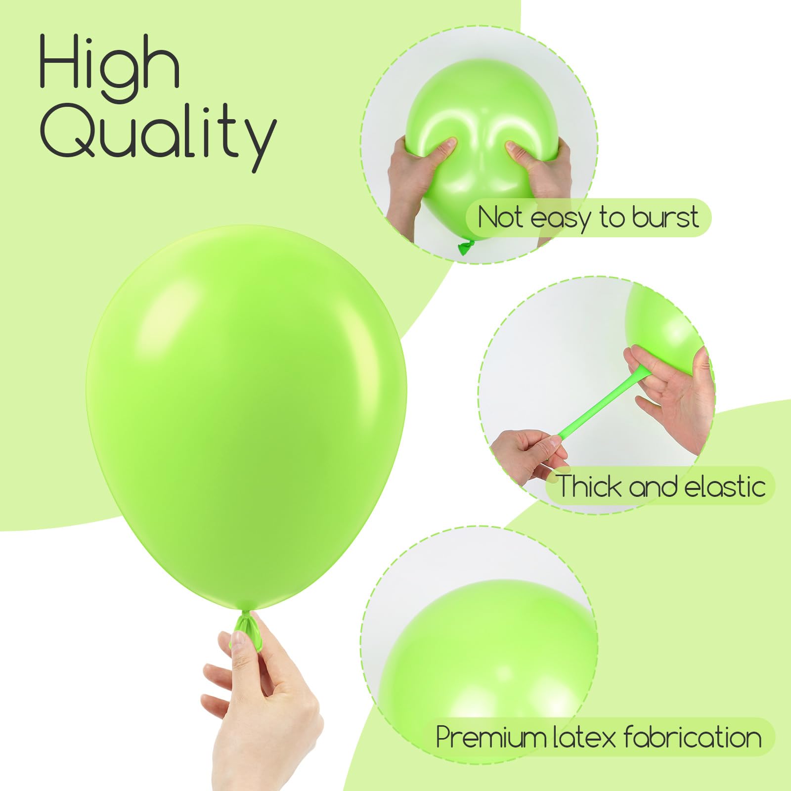 awenztech globos lima verde de 10 pulgadas para decoraciones temáticas