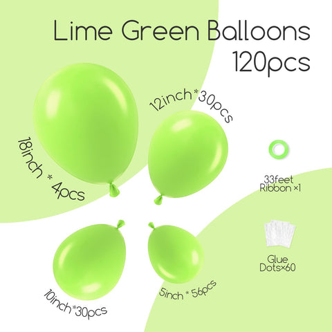 awenztech globos lima verde de 12 pulgadas para garland versátil