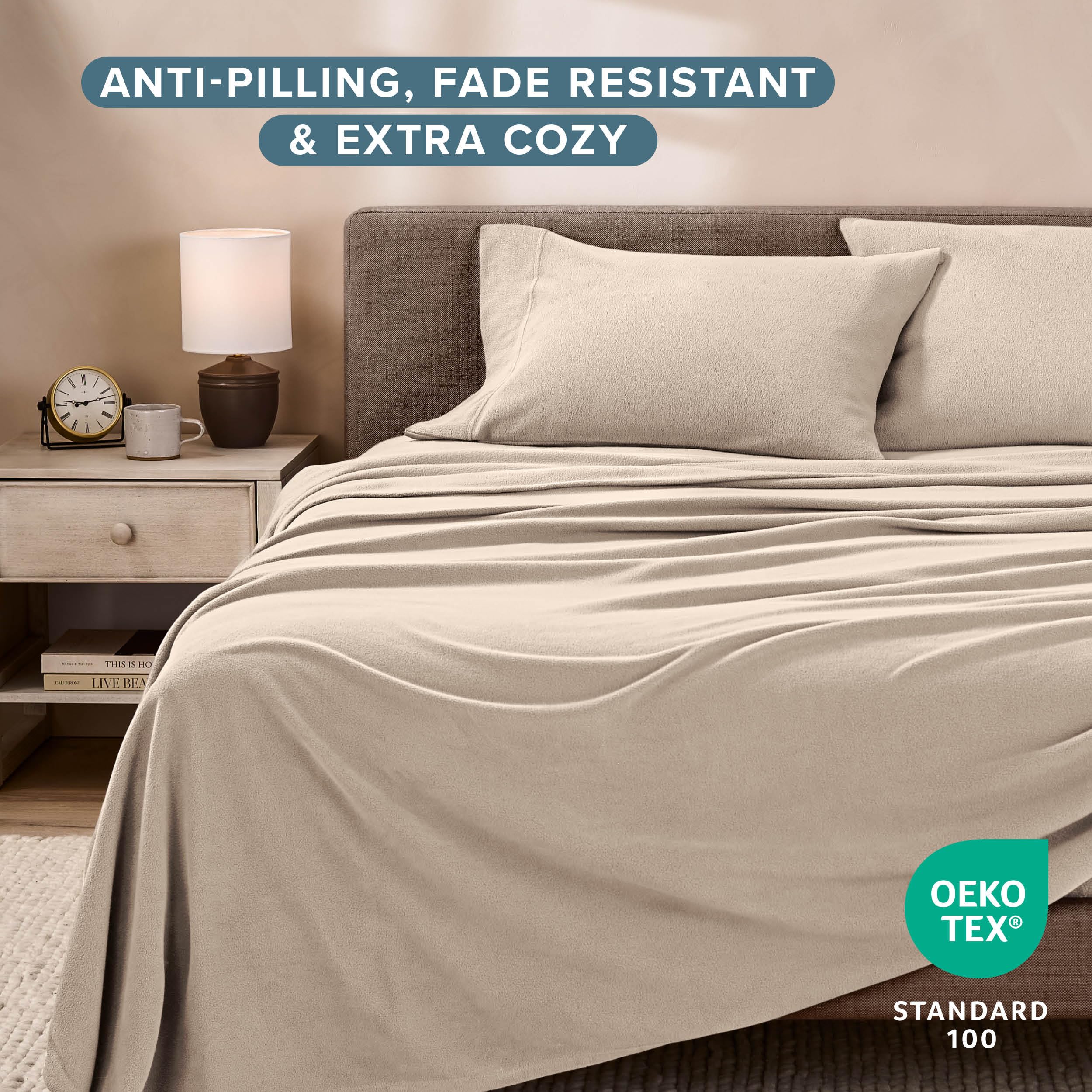 Bare Home sábana ajustable Queen con elástico para colchón de 15 pulgadas