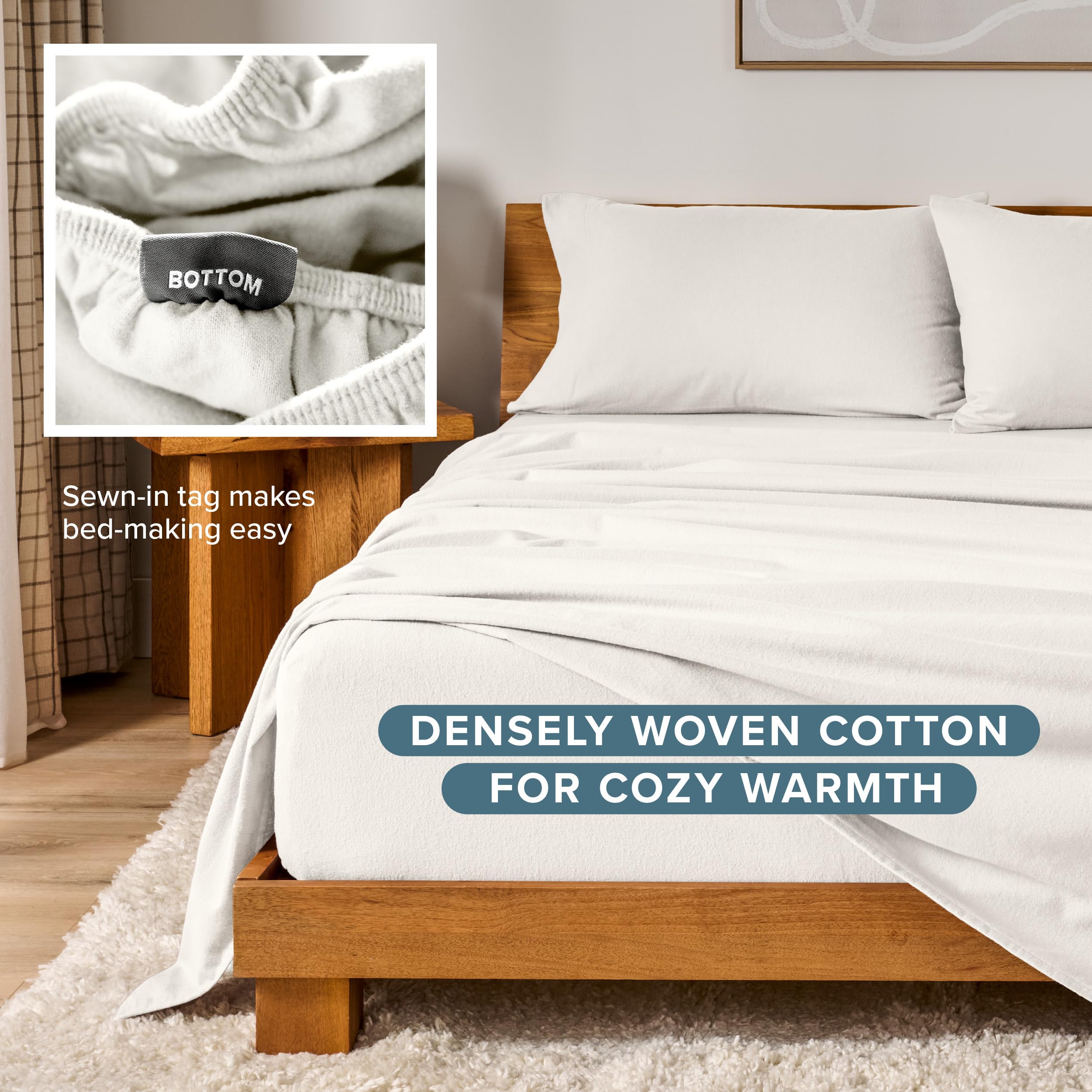 Bare Home Sábanas franela lavado a máquina: cuidado práctico y eficiente.