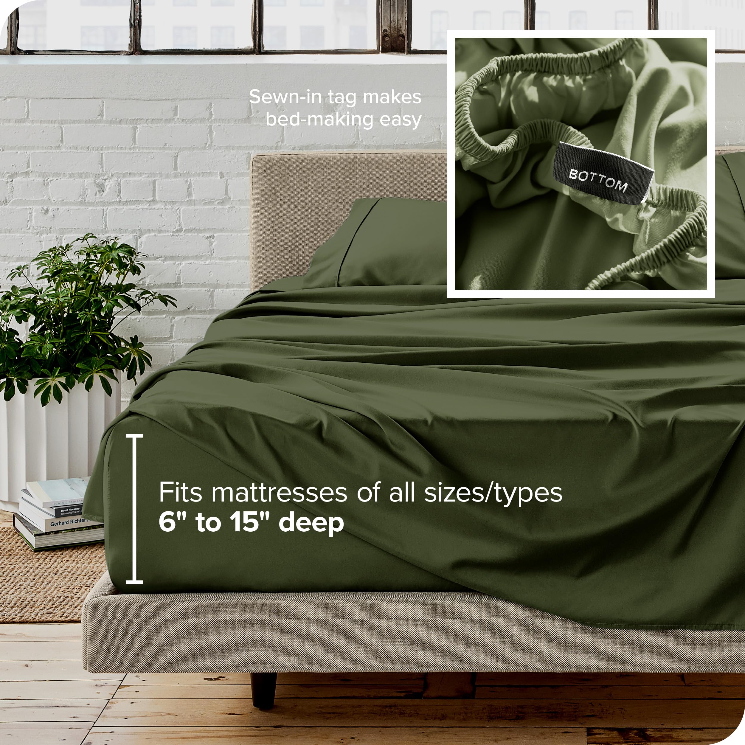 Bare Home sábanas Reina fáciles de lavar y resistentes